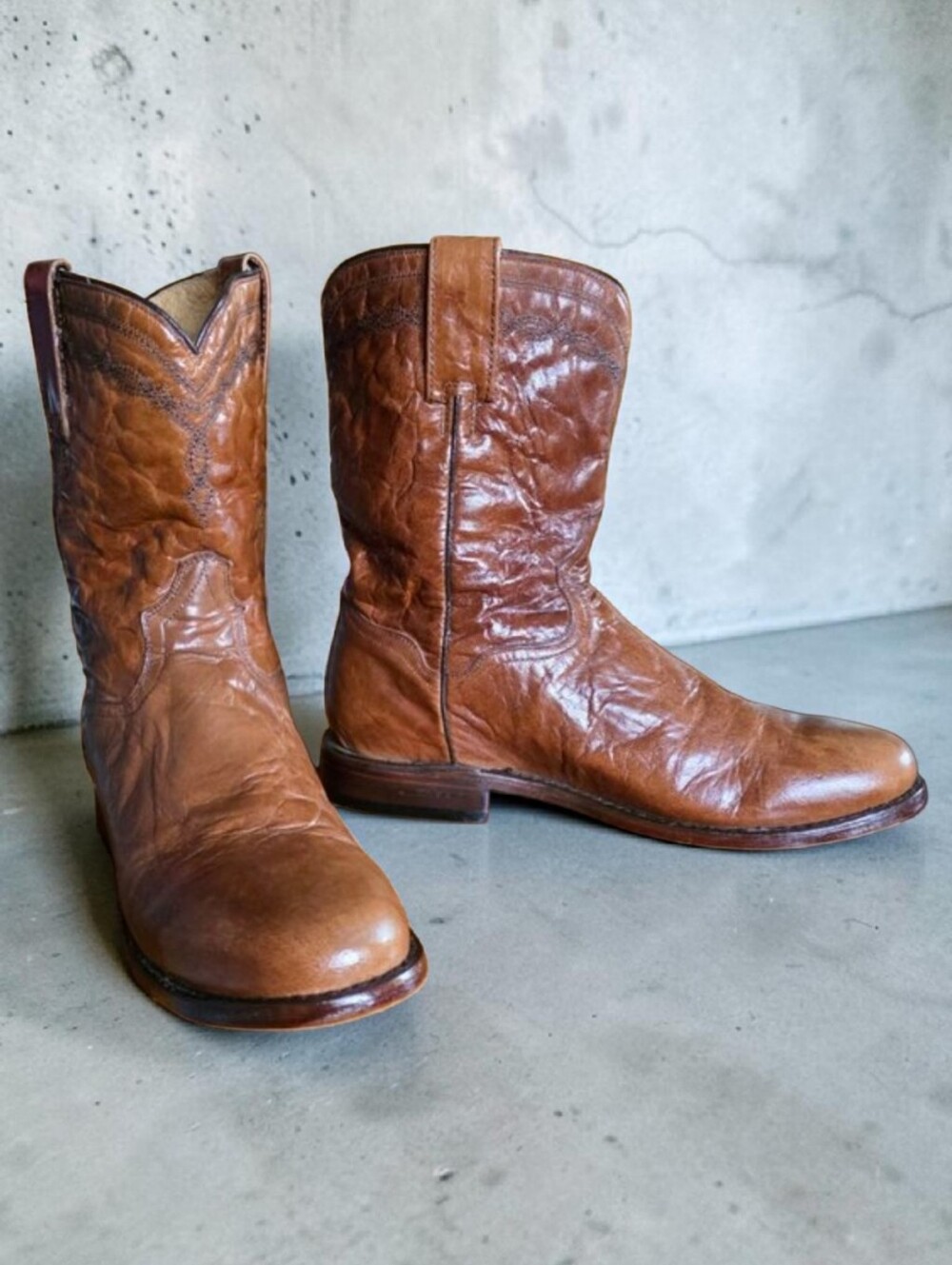 ROPER (  9.5D )  Men's Roderick Roper Toe Brown Cowhide Distress Leather